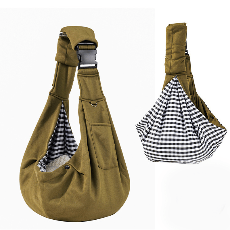 Soft Pet Sling Carrier Breathable Adjustable Collapsible Bag - PIKAPIKA