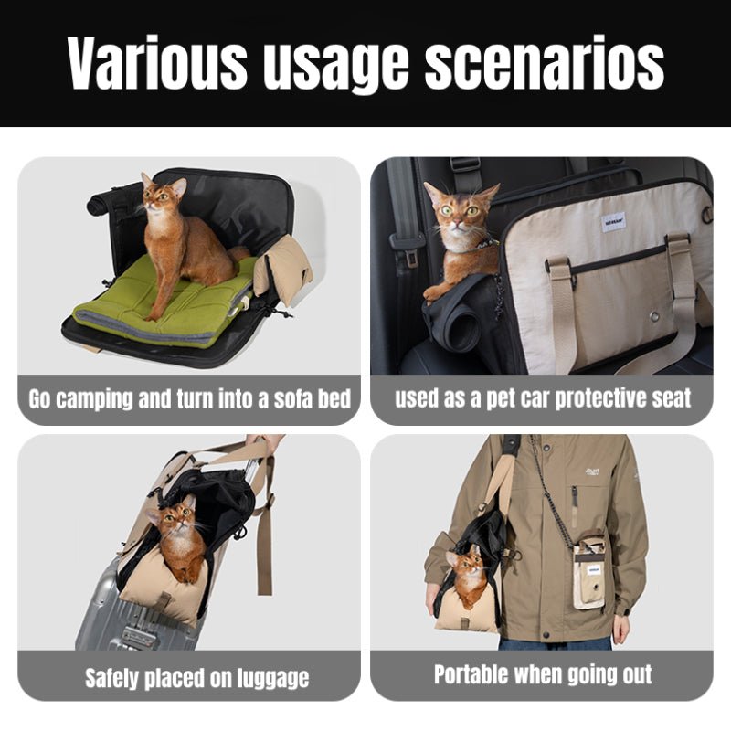 Soft - Sided Cat Carrier – Portable, Comfy & Ventilated - PIKAPIKA