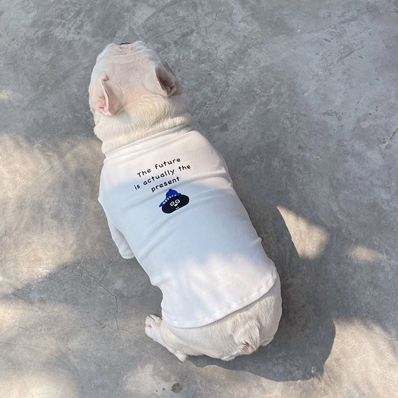 Soft T-shirt Light Fleece Dog Clothes Bulldog Undershirt - PIKAPIKA