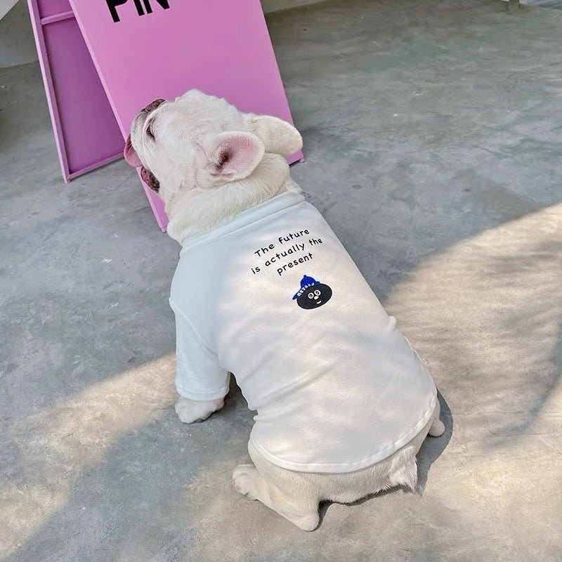 Soft T-shirt Light Fleece Dog Clothes Bulldog Undershirt - PIKAPIKA