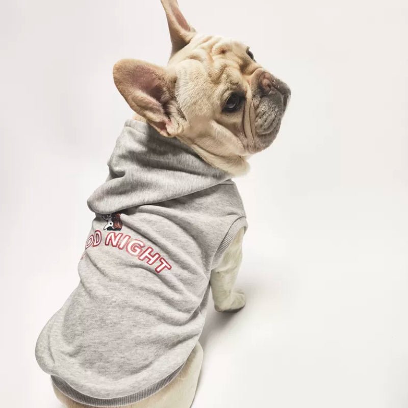 Soft Thin Hoodie Sleeveless Dog Cat Clothes Bulldog - PIKAPIKA