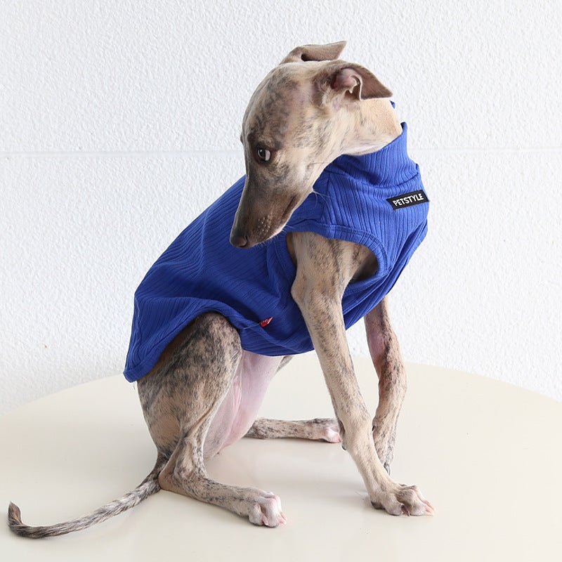 Solid Stripe Tank Tops Italian Greyhound Whippet Dog Clothes - PIKAPIKA
