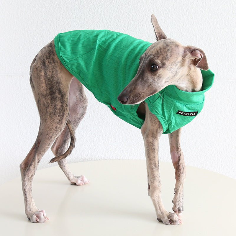 Solid Stripe Tank Tops Italian Greyhound Whippet Dog Clothes - PIKAPIKA