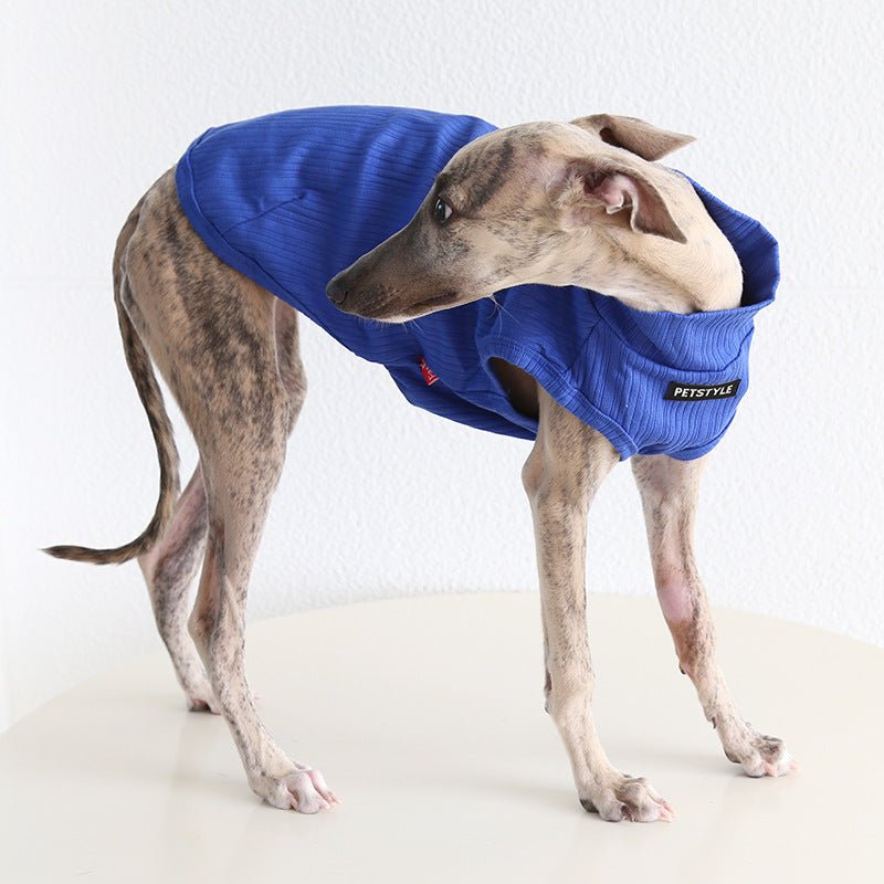 Solid Stripe Tank Tops Italian Greyhound Whippet Dog Clothes - PIKAPIKA