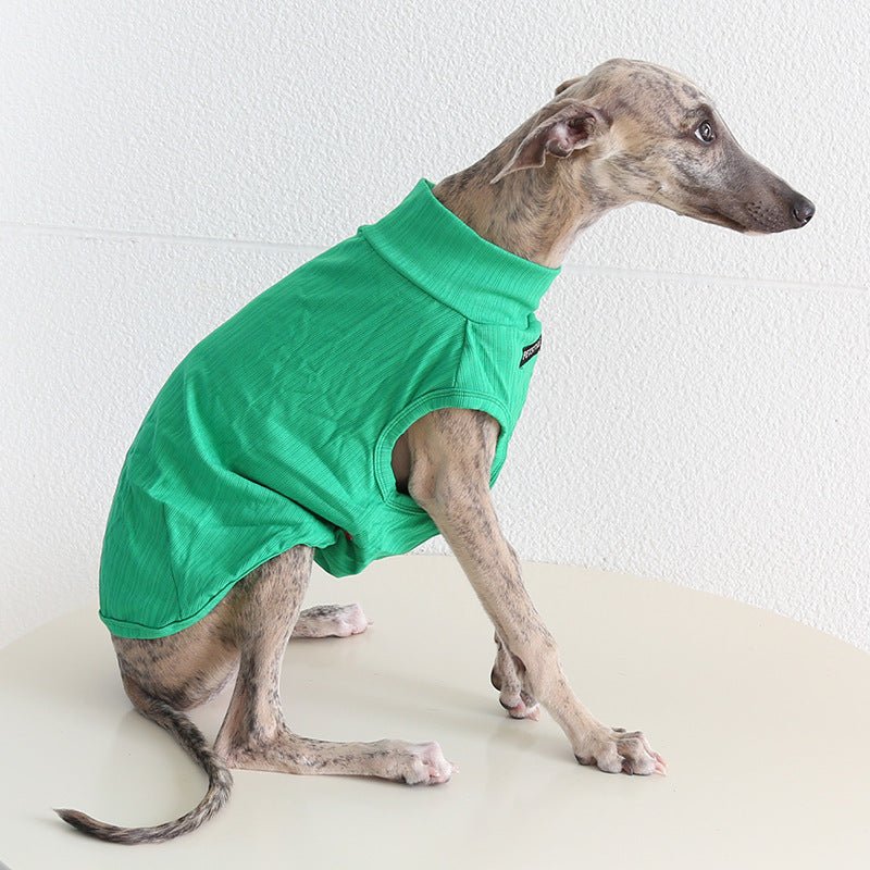 Solid Stripe Tank Tops Italian Greyhound Whippet Dog Clothes - PIKAPIKA