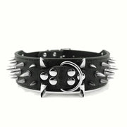 Spiked Dog Collar for Large Breeds Leather Adjustable - PIKAPIKA