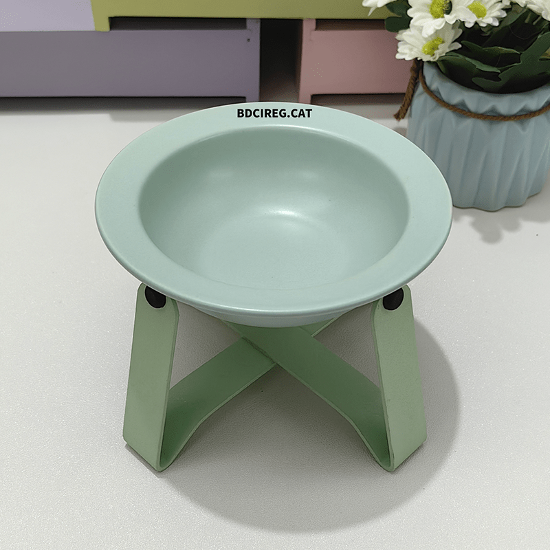 Stand Bowl Anti - Spill Ceramic Cat & Dog Feeder+Raised Stand+Bonus Spoon - PIKAPIKA