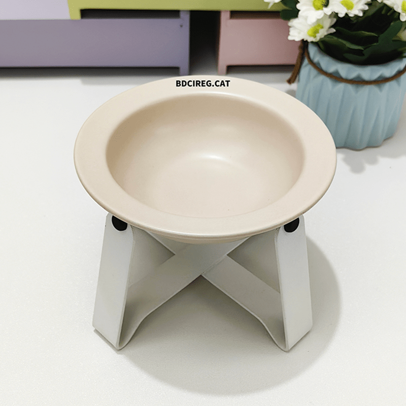 Stand Bowl Anti - Spill Ceramic Cat & Dog Feeder+Raised Stand+Bonus Spoon - PIKAPIKA