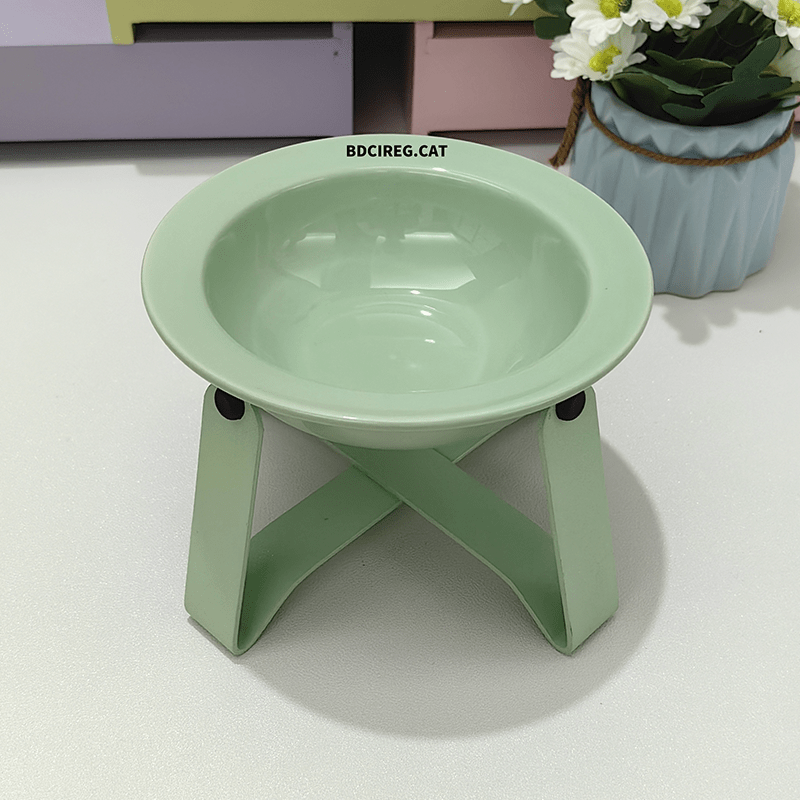 Stand Bowl Anti - Spill Ceramic Cat & Dog Feeder+Raised Stand+Bonus Spoon - PIKAPIKA