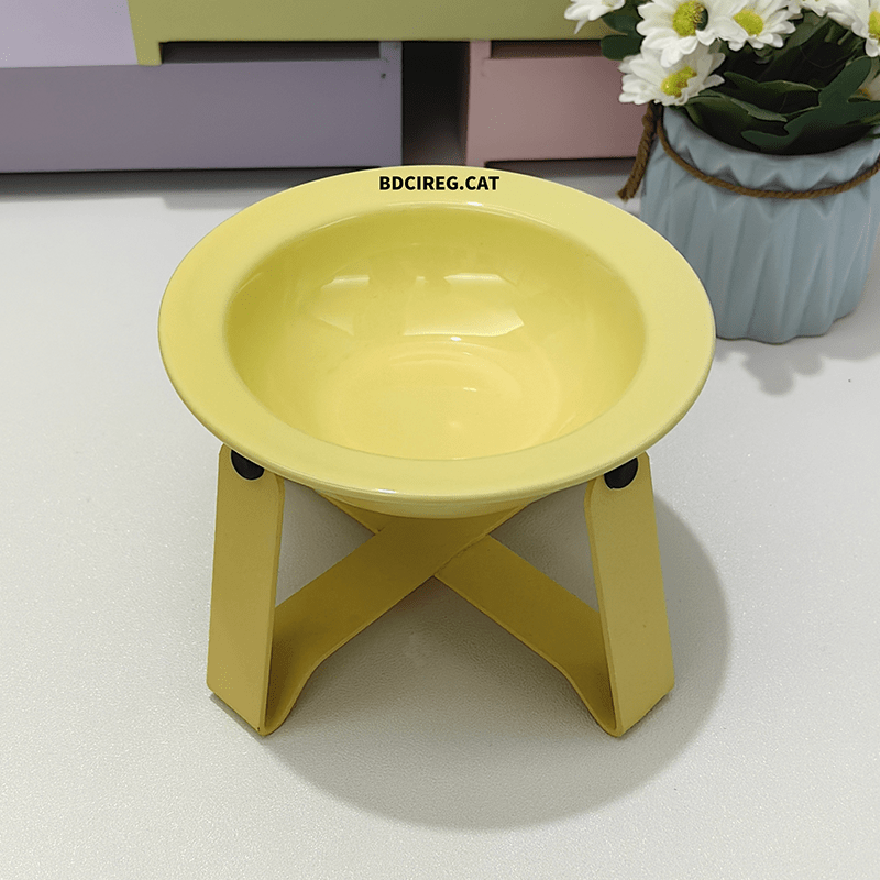 Stand Bowl Anti - Spill Ceramic Cat & Dog Feeder+Raised Stand+Bonus Spoon - PIKAPIKA