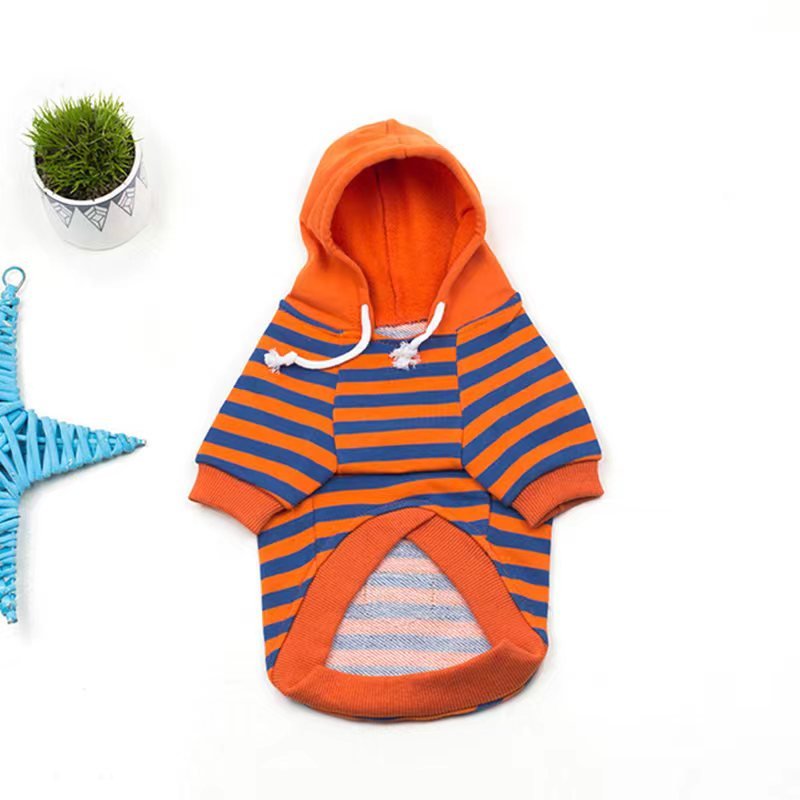 Stripe Hoodie Corgi Dog Clothes - PIKAPIKA