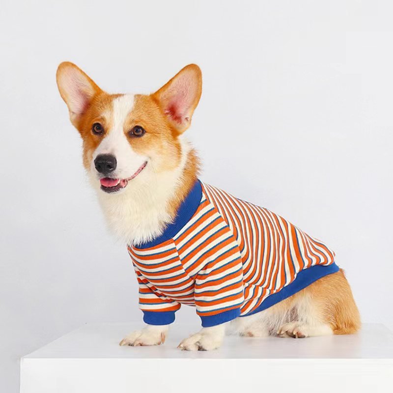 Stripe Shirt Corgi Dog Clothes - PIKAPIKA