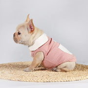 Stripe Sleeveless T Shirt Polo Top Bulldog Dog Clothes - PIKAPIKA