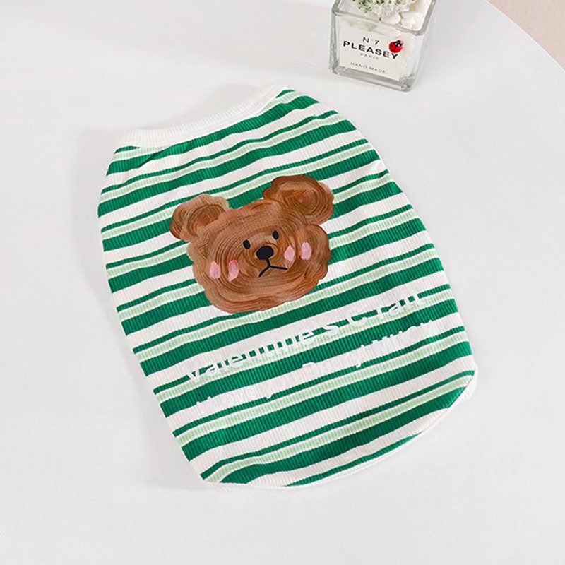 Stripe Sleeveless Tank Top Shirt Corgi Dog Clothes - PIKAPIKA