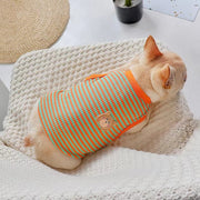 Stripe Sleeveless Tank Top T Shirt Bulldog Dog Clothes - PIKAPIKA