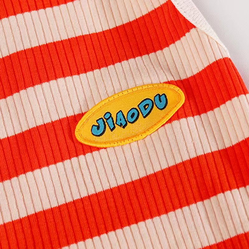 Stripe Sleeveless Tank Top T Shirt Bulldog Dog Clothes - PIKAPIKA