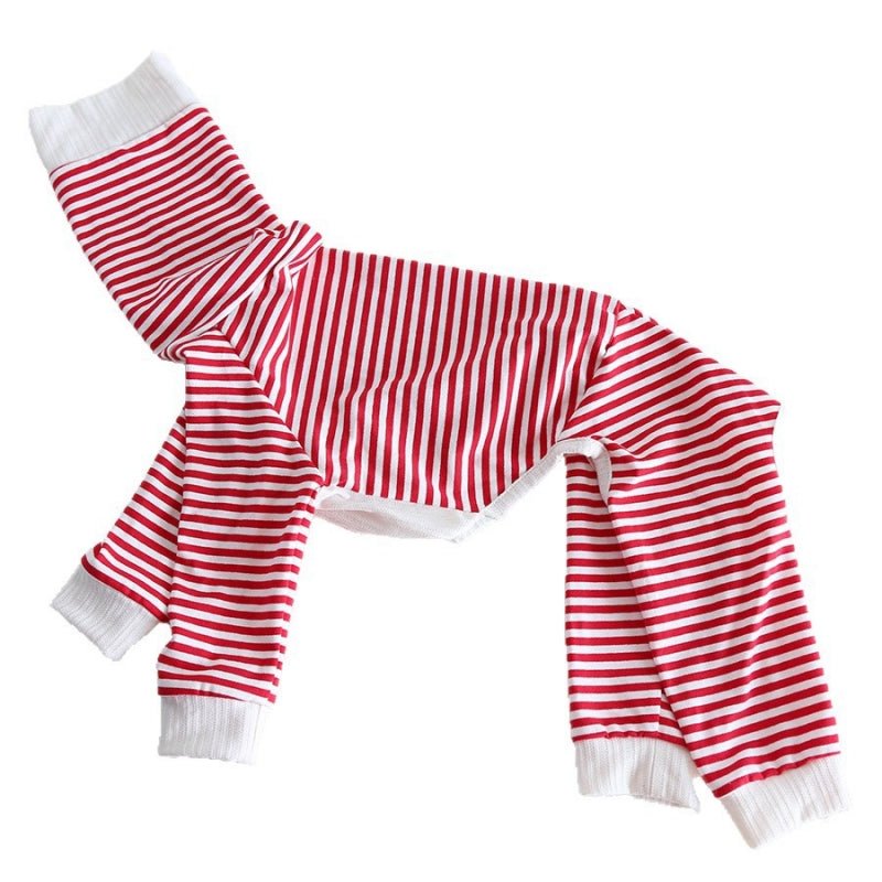 Striped Four - Leg Pajamas for Italian Greyhound Whippet Dog Clothes - PIKAPIKA
