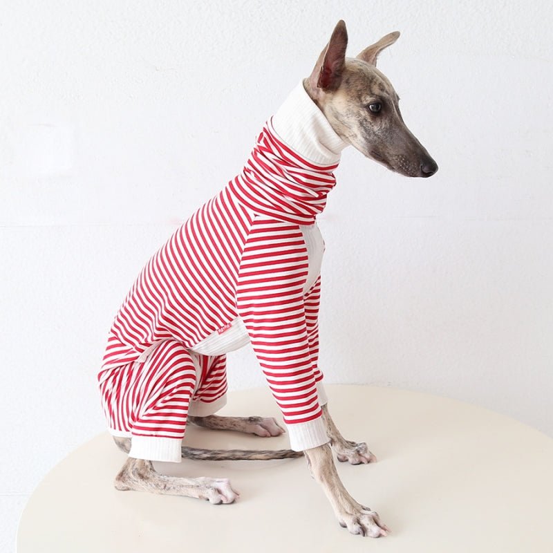Striped Four - Leg Pajamas for Italian Greyhound Whippet Dog Clothes - PIKAPIKA