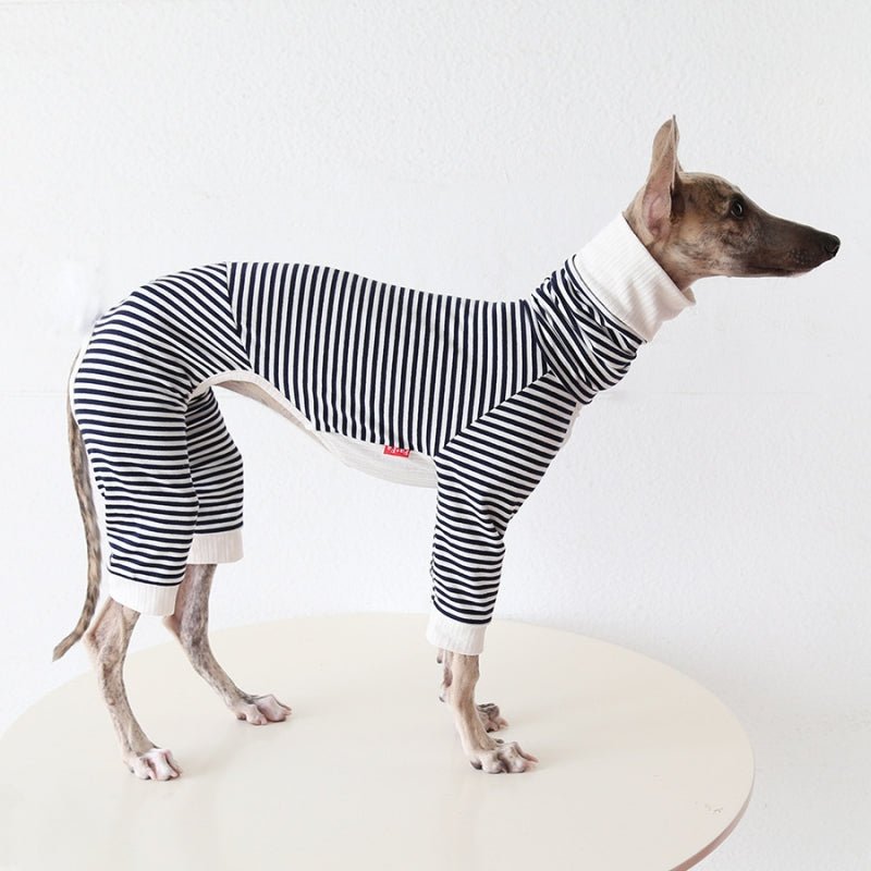 Striped Four - Leg Pajamas for Italian Greyhound Whippet Dog Clothes - PIKAPIKA