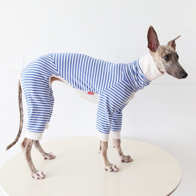 Striped Four - Leg Pajamas for Italian Greyhound Whippet Dog Clothes - PIKAPIKA