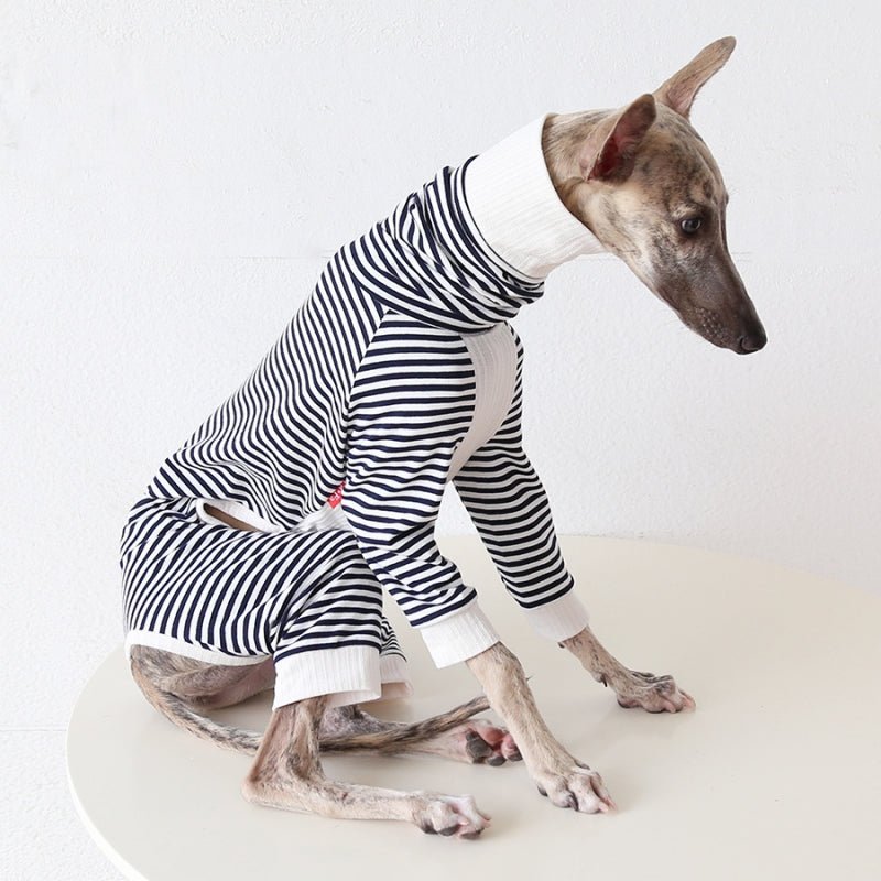 Striped Four - Leg Pajamas for Italian Greyhound Whippet Dog Clothes - PIKAPIKA