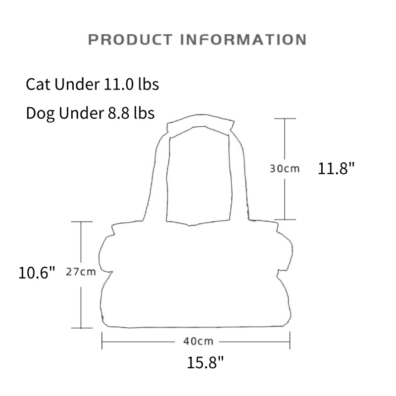 Stylish Pet Carrier Outing Portable Handbag For Pet Under 11.0 lbs - PIKAPIKA