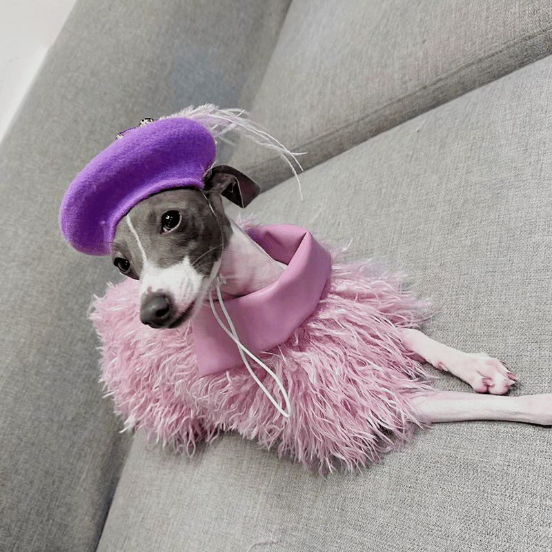 Stylish Winter Cloak Soft Faux Shearling Coat for Italian Greyhounds - PIKAPIKA
