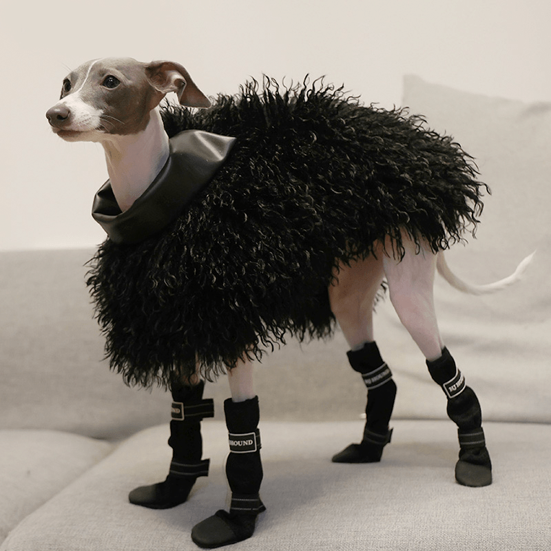 Stylish Winter Cloak Soft Faux Shearling Coat for Italian Greyhounds - PIKAPIKA