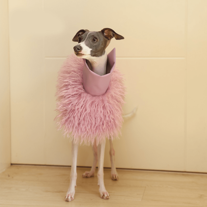 Stylish Winter Cloak Soft Faux Shearling Coat for Italian Greyhounds - PIKAPIKA