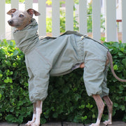 Sunproof Rain Jacket Adjustable High Collar Zipper Coat for Greyhounds - PIKAPIKA