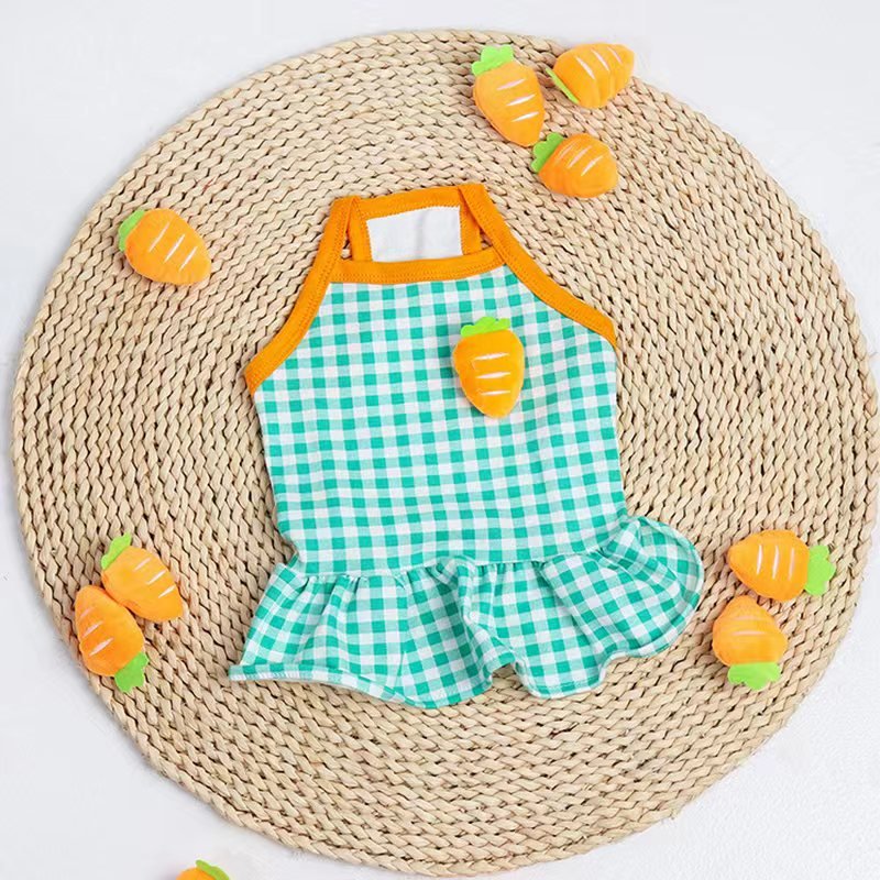 Tank Dress Summer Sleeveless Skirt Bulldog Dog Clothes - PIKAPIKA