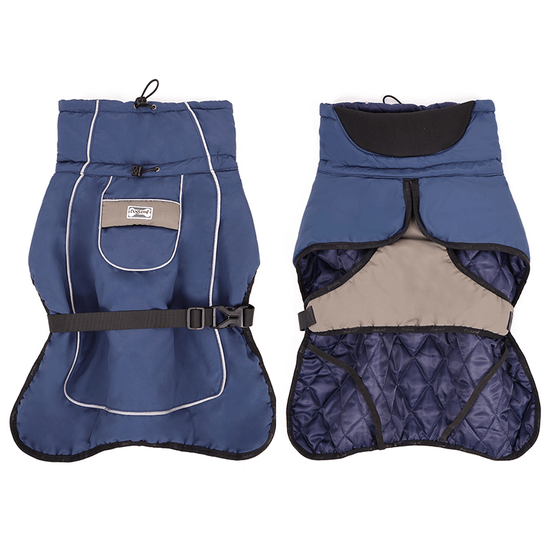 Thick Warm Whippet Dog Vests Windproof Outdoor Coat with Reflective Strips Pet Clothes - PIKAPIKA