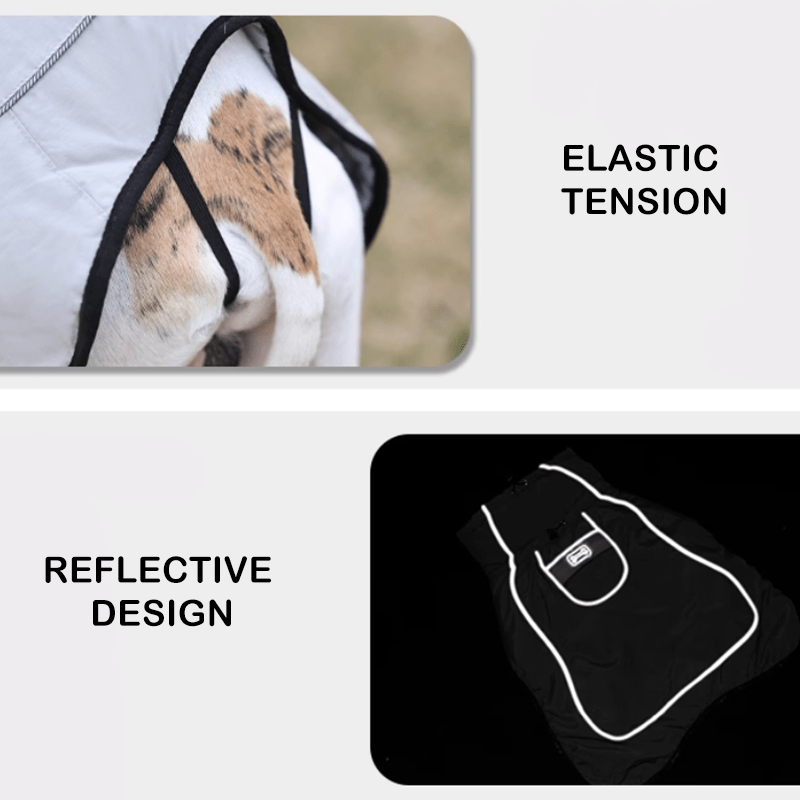 Thick Warm Whippet Dog Vests Windproof Outdoor Coat with Reflective Strips Pet Clothes - PIKAPIKA