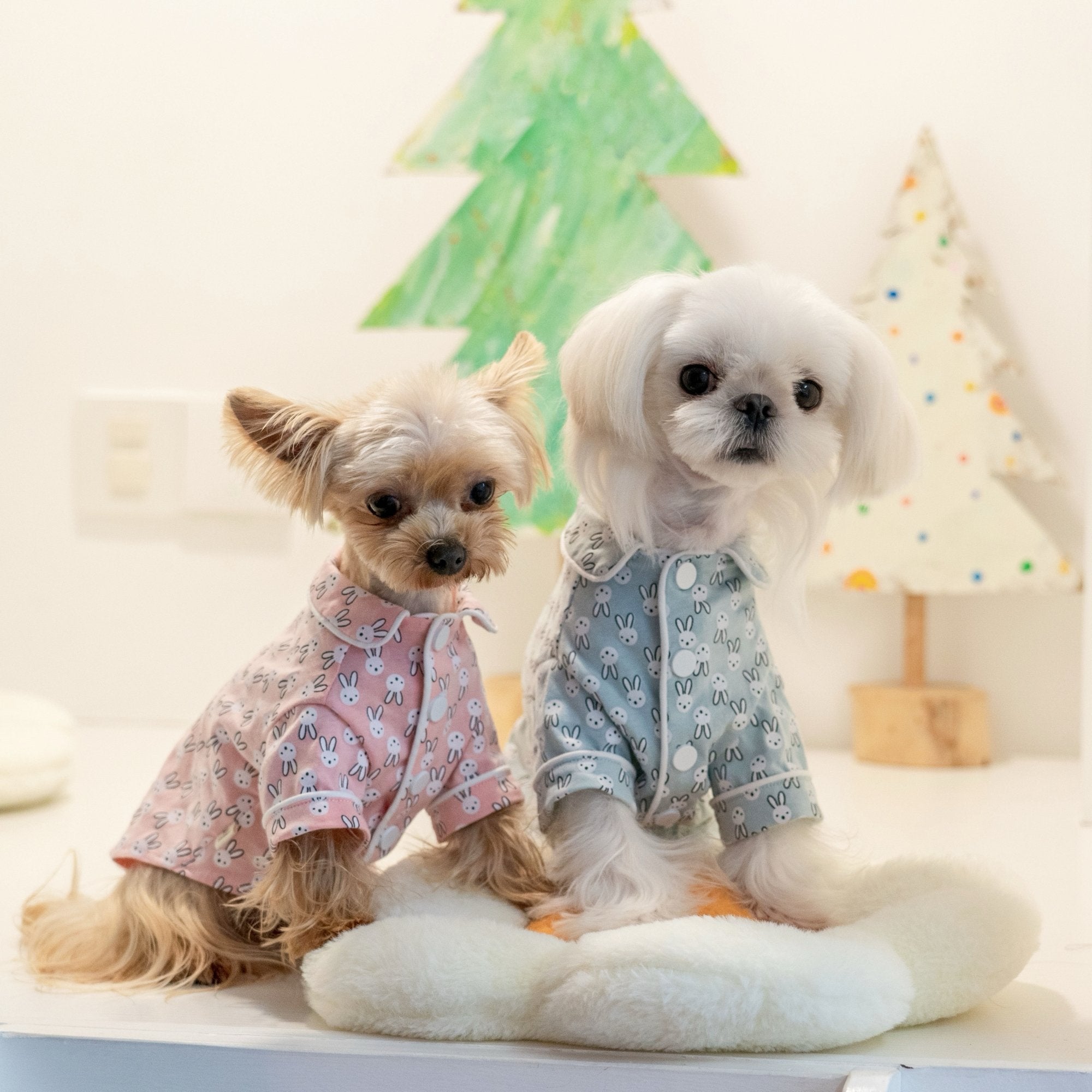 Thin Cozy Bunny Print Sleepwear for Toy Dogs - PIKAPIKA