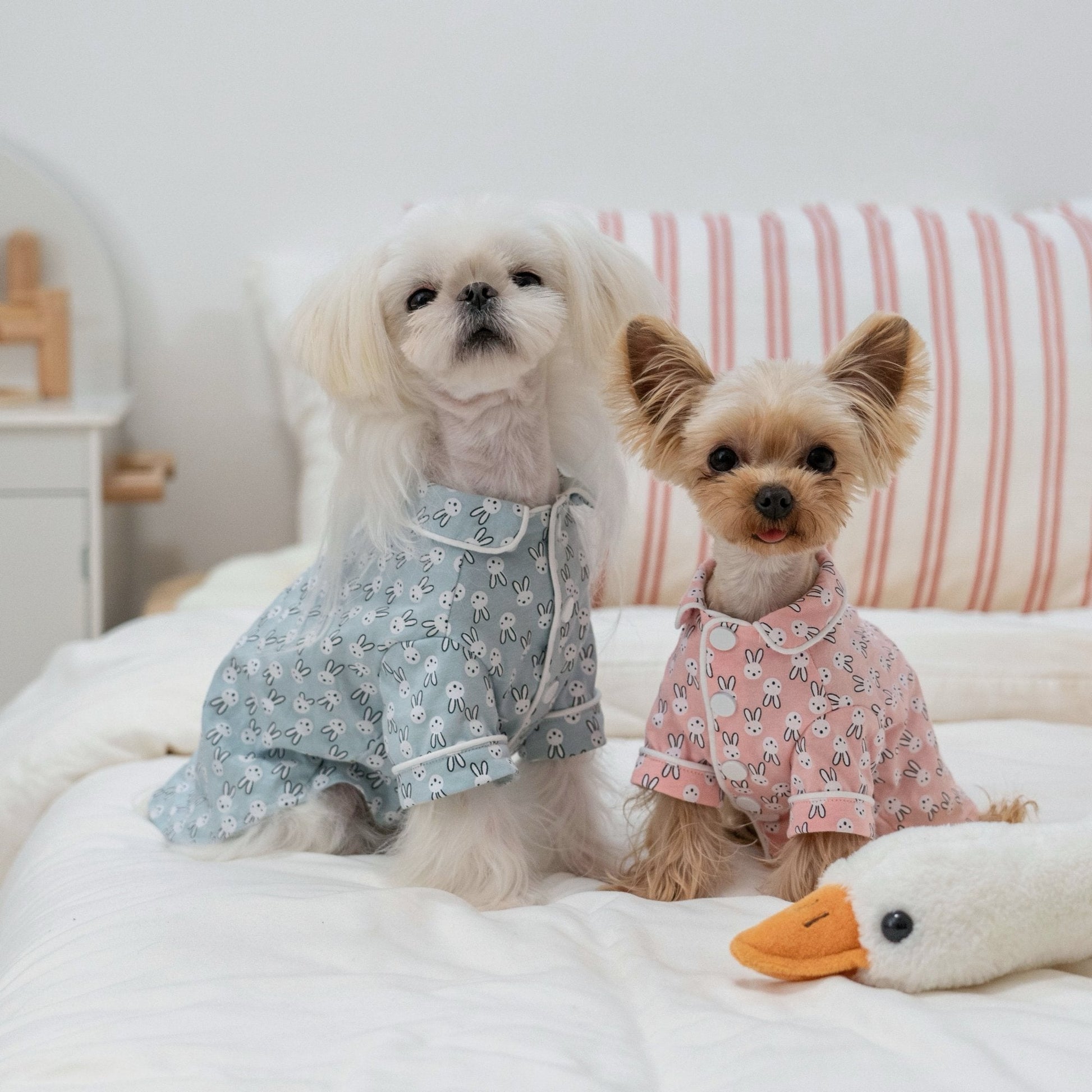 Thin Cozy Bunny Print Sleepwear for Toy Dogs - PIKAPIKA