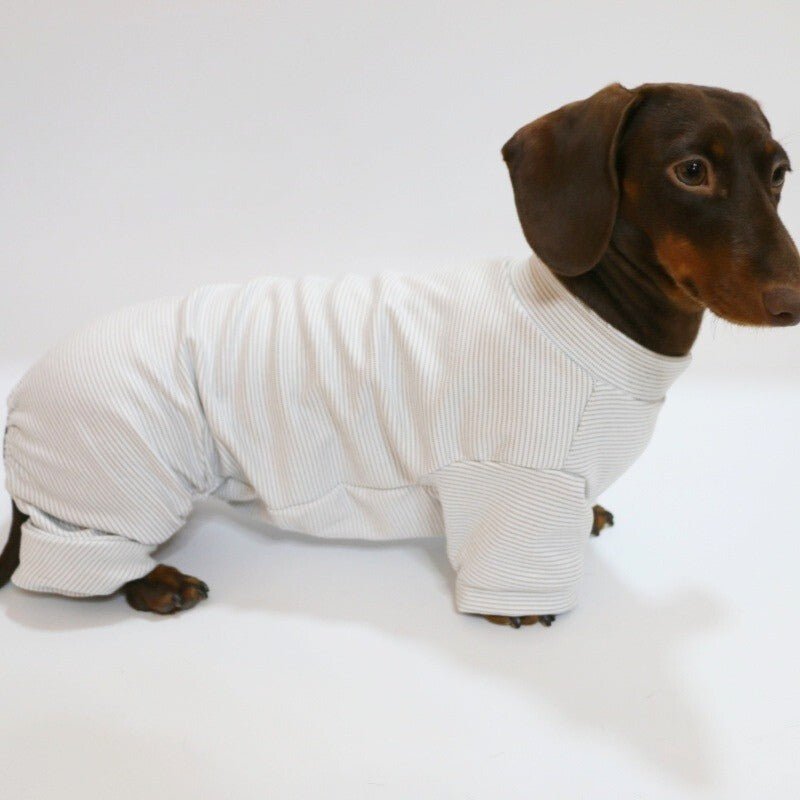 Thin Dachshund Onesies Dog Stripes Clothes - PIKAPIKA