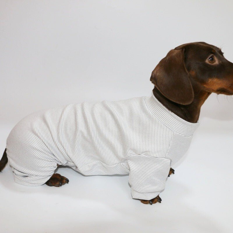 Thin Dachshund Onesies Dog Stripes Clothes - PIKAPIKA