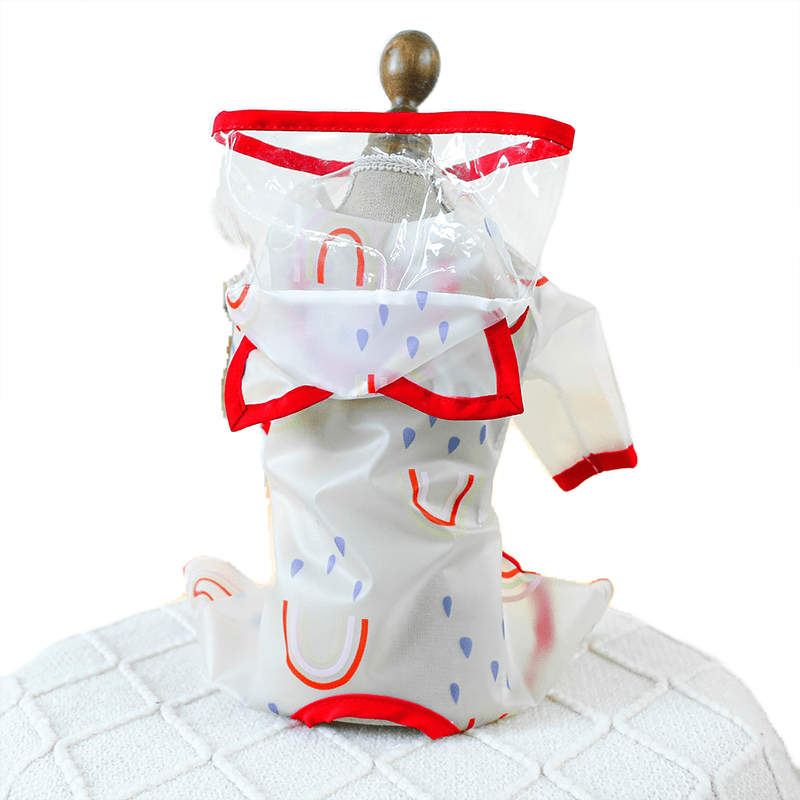 Transparent Hooded Raincoat Dachshund Dog Full Body Transparent - PIKAPIKA