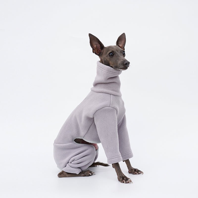 Turtleneck Fleece Onesie for Italian greyhound Whippet Dog Clothes - PIKAPIKA