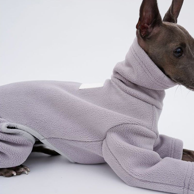 Turtleneck Fleece Onesie for Italian greyhound Whippet Dog Clothes - PIKAPIKA