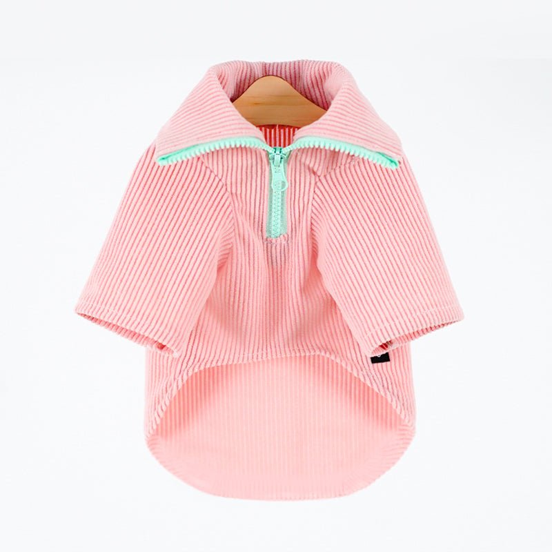 Turtleneck Zip Half Pullover Shirts Dog Clothes - PIKAPIKA