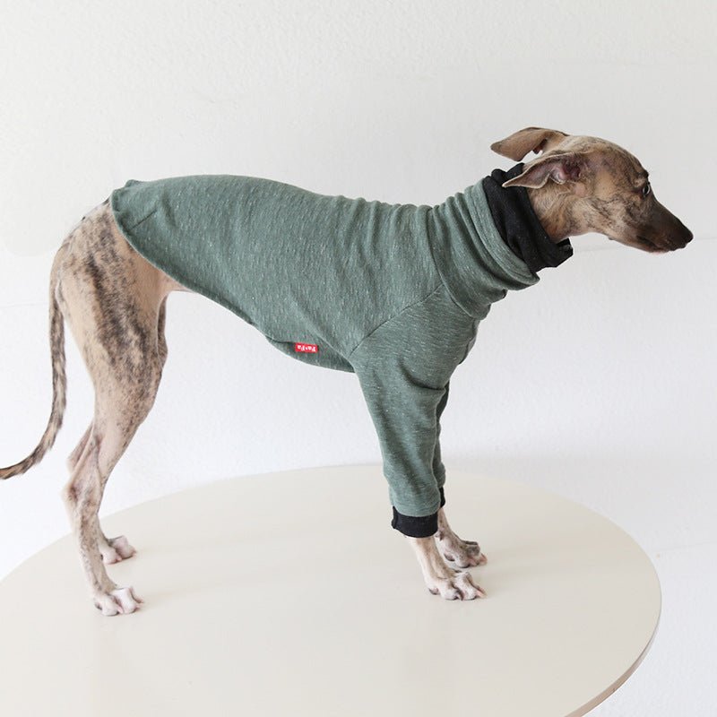 Two - Tone Sleeve Turtleneck Italian Greyhound Whippet Dog Clothes - PIKAPIKA