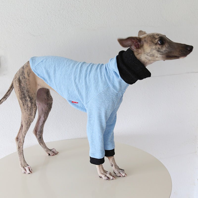 Two - Tone Sleeve Turtleneck Italian Greyhound Whippet Dog Clothes - PIKAPIKA