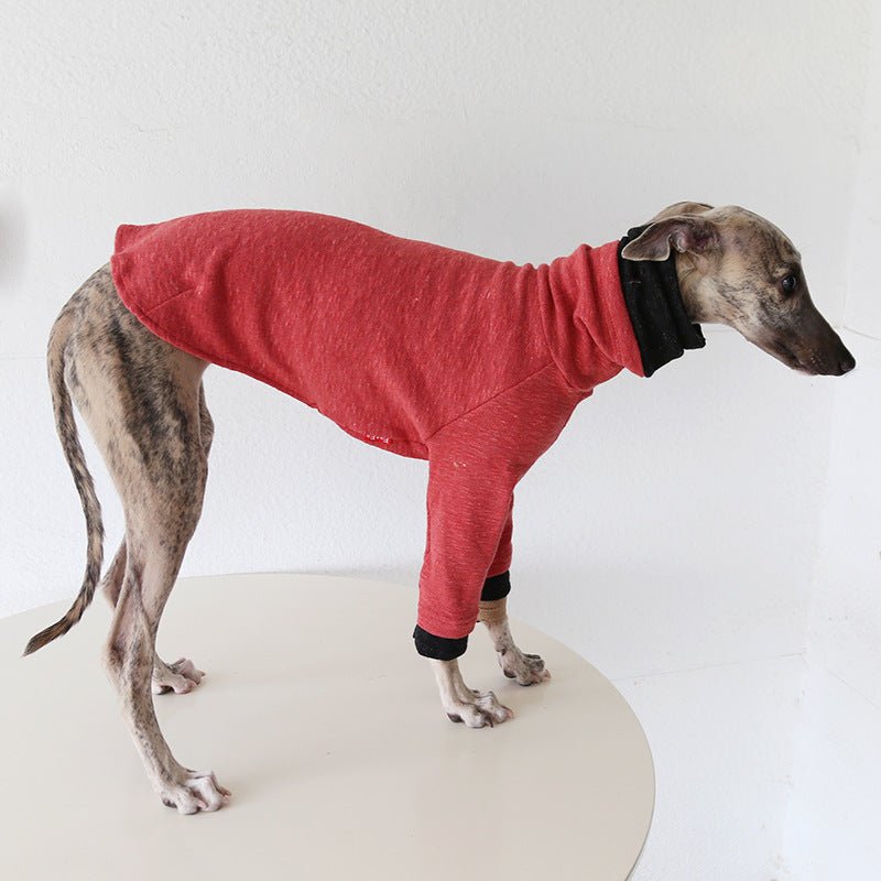 Two - Tone Sleeve Turtleneck Italian Greyhound Whippet Dog Clothes - PIKAPIKA