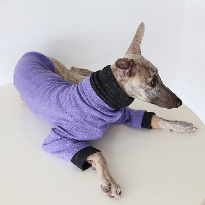 Two - Tone Sleeve Turtleneck Italian Greyhound Whippet Dog Clothes - PIKAPIKA