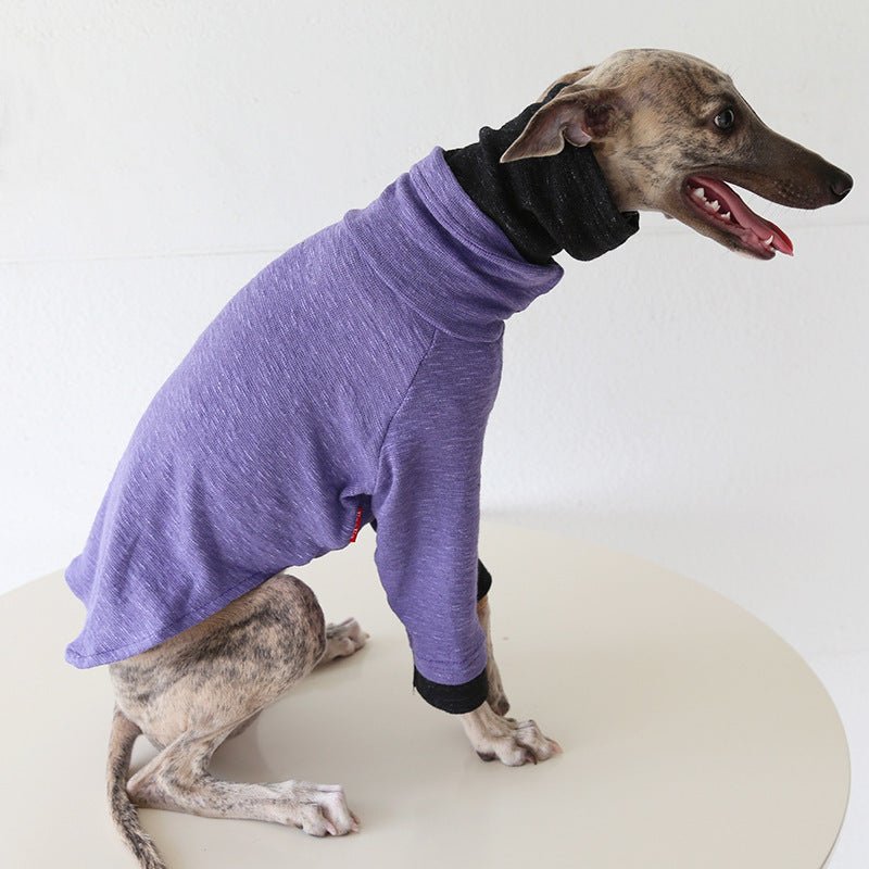 Two - Tone Sleeve Turtleneck Italian Greyhound Whippet Dog Clothes - PIKAPIKA
