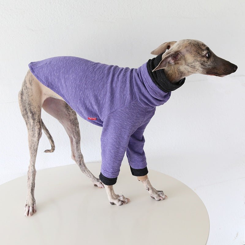 Two - Tone Sleeve Turtleneck Italian Greyhound Whippet Dog Clothes - PIKAPIKA