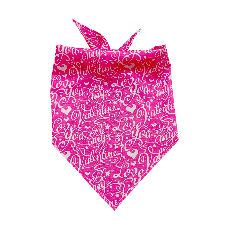 Valentine's Day Pet Bandana for Dogs Drool Bib for Cats Pet Scarf - PIKAPIKA