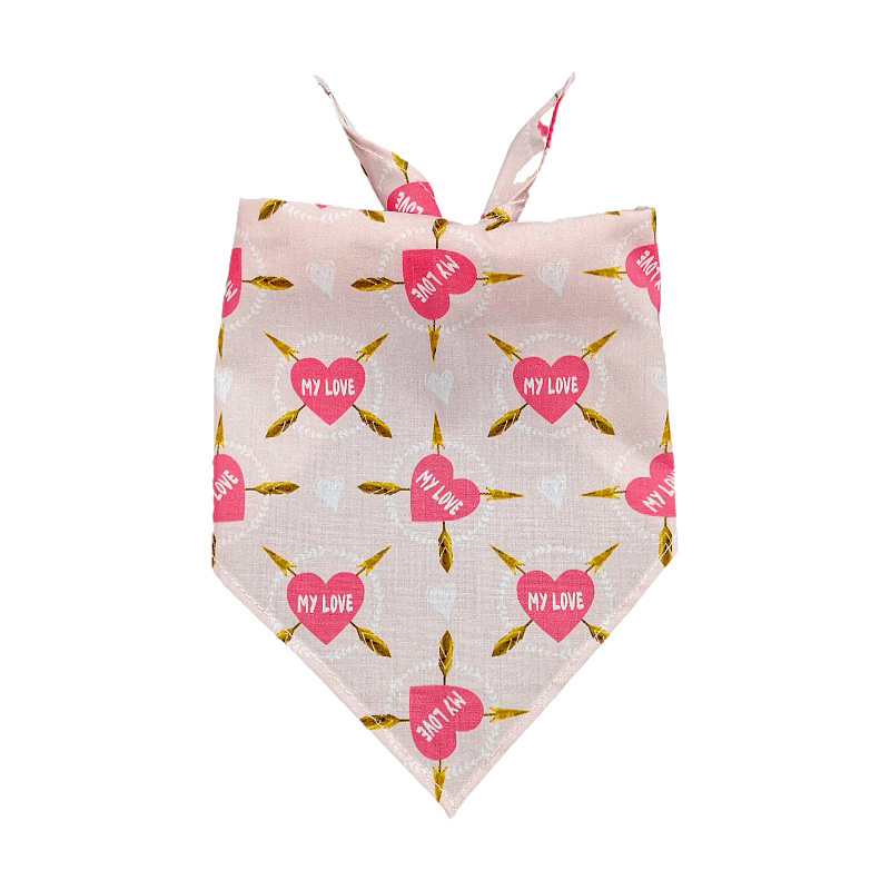 Valentine's Day Pet Bandana for Dogs Drool Bib for Cats Pet Scarf - PIKAPIKA