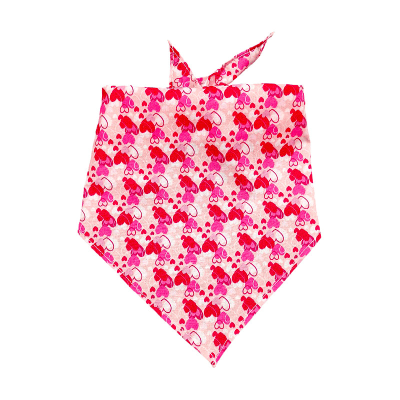 Valentine's Day Pet Bandana for Dogs Drool Bib for Cats Pet Scarf - PIKAPIKA